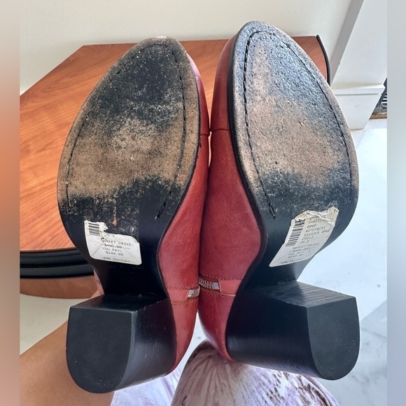 Rag & Bone Red Ankle Boots Booties Leather Size 36.5 - Picture 7 of 7